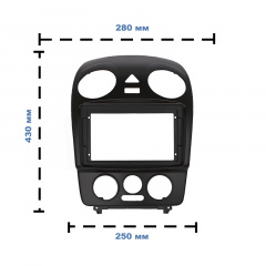 Переходная рамка Lesko 9" Volkswagen Beetle 2002-2011 (7074) Фольцваген Броди