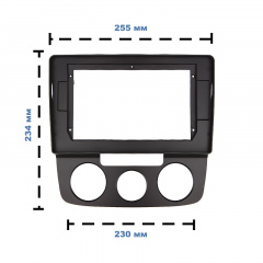 Переходная рамка Lesko 10.1" Volkswagen Jetta 2005-2009 Golf 2003-2008 Manual AC (6881) Умань