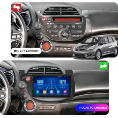 Штатная магнитола Lesko 10" Honda Jazz II Рестайлинг 2011-2014 4/32Gb 4G Wi-Fi GPS Top (9489-45421) Киев
