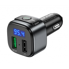 Автомобильный FM модулятор трансмиттер Hoco E67 BT5.0/2USB/3A/QC с быстрой зарядкой Ізмаїл