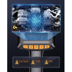 Эндоскоп с автомобильным монитором і насадки HD 2,4 ZCF К2 8 мм 1 м (H051158) Вишневе