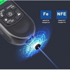 Цифровой толщиномер краски Xiamen HW-300 Pro 0-2000 мкм Fe и Nfe Черный (ВЗ050736) Житомир