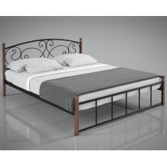 Ліжко Брунера Tenero 140х200 см металеве з дерев'яними ніжками Киев