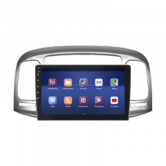 Штатная магнитола Lesko Hyundai Verna II 2005-2010 9" 6/128Gb 4G Wi-Fi GPS Top (10473-52010) Чугуїв