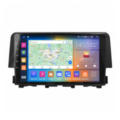 Штатная магнитола Lesko 9" Honda Civic X 2015-2021 2/32Gb CarPlay 4G Wi-Fi GPS Prime (8678-47623) Шостка