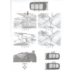Автобагажник на крышу для MITSUBISHI Pajero mk II LWB, SUV 1991-1998 Aguri Runner Black Хуст