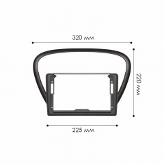 Переходная рамка для авто Lesko 9" Peugeot 607 2004-2010 (10845-59361) Ковель