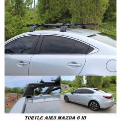 Автобагажник на крышу Turtle AIR 3 Mazda 5 2010- CW Черный Березнеговатое