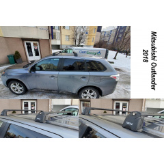 Автобагажник на крышу Turtle AIR 3 Mazda 2 2007-2010 DE хетчбек 5 дверей Черный Киев