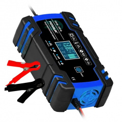 Зарядное устройство для автомобильного аккумулятора Foxsur 12V-24V 8A Синий (2054024412) Броди