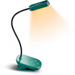 Настольная лампа на аккумуляторе Glocusent Mini clip-on Book light Green Новая Прага