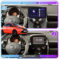 Штатная магнитола 10 Lesko для Toyota Aygo II 2014-2018 2/32Gb Base Луцк