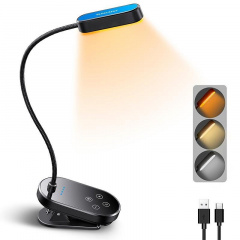 Лампа настільна акумуляторна Glocusent Mini clip-on Book light Black Дрогобич