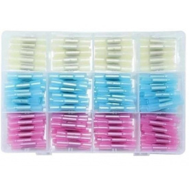 Набор гильз обжимных с термоусадкой PWR для соединения проводов 0.5-4.0 мм² 200 шт (NH050762)