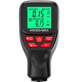 Толщиномер краски цифровой Icar HW-300 Max 0 - 2000 мкм Fe и Nfe Черный (050741)