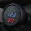 Автомобильные часы с термометром и вольтметром VST-706-5 в прикуриватель USB Black (3_00471) Київ