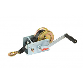 Лебедка барабанная тяговое усилие 907 кг ремень 8 м MASTERTOOL GM (86-8290)