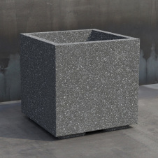 Вазон бетонный Лиссабон S 40x40x40 см, уличный садовый Гранит