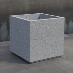 Вазон бетонный Лиссабон S 40x40x40 см, уличный садовый Гранит Братське