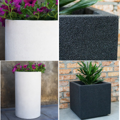 Вазон бетонный Лиссабон А2XL 40x100/100x40 см, уличный садовый Футеровка крошкой Павлоград