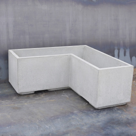 Вазон бетонный Лиссабон А2XL 40x100/100x40 см, уличный садовый Футеровка крошкой