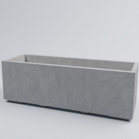 Цветочник бетонный Лиссабон 2XL 40x120x40 см, уличный садовый Футеровка крошкой