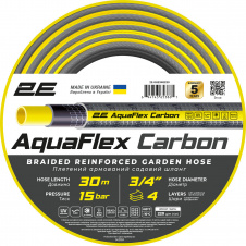 Шланг садовый для полива длинный 2E 3/4 AquaFlex Carbon 30 м iz16226