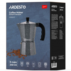 Кофеварка гейзерная Ardesto Gemini Molise AR0803AGS 0.24 л Серый Херсон