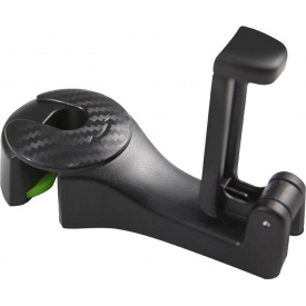 Крепление для телефона Xiamen 2в1 и вешалка на подголовник Черный (050547)