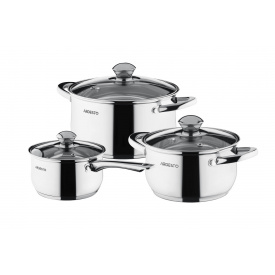 Набір каструль із нержавіючої сталі Ardesto Gemini Gourmet Varese AR1906PS 1.6/2.5/3.4 л iz16601