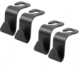 Крючки в автомобиль WB вешалки на подголовник в машину 4 шт Черные (RT050546-4)