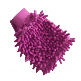 Перчатка-микрофибра No Brand ClearAvto для мойки авто фиолетовый (HP050943)