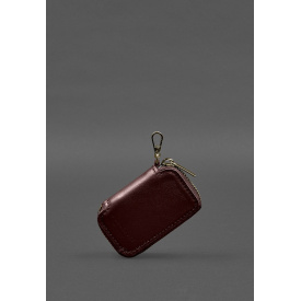 Кожаный чехол для автомобильного ключа бордовый краст BlankNote