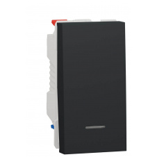 Одноклавишный переключатель Schneider Electric NU310354S с нейтралью 10А 1М (антрацит)