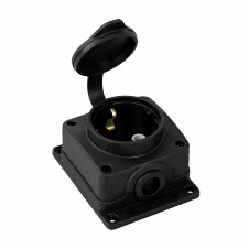 Колодка Horoz Electric 1 гнездо с крышкой черная (220-000-101)