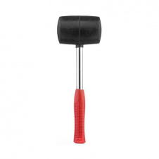 Киянка резиновая 900 г. 90 мм, черная резина, металлич. ручка INTERTOOL HT-0233