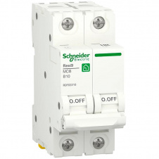 Автоматический выключатель Schneider Electric RESI9 6кА 2P 10A B (R9F02210)