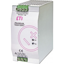 Блок питания ETI 004656683 PS-240-24 (Вход: 100-240V AC/140-340V DC; Выход: 24-28V DC/240W/10A)
