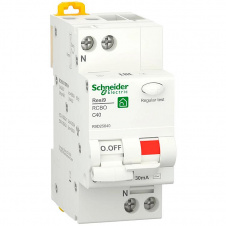 Дифференциальный автомат Schneider Electric Resi9 RCBO 40A C 1P+N 30mA АС 6kA (R9D25640)