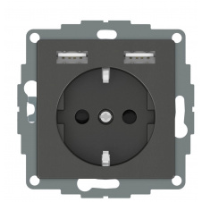 USB розетка Schuko Schneider Electric Merten System M MTN2366-0414 2 USB (антрацит)