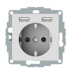 USB розетка Schuko Schneider Electric Merten System M MTN2366-0325 2 USB (активно белый)