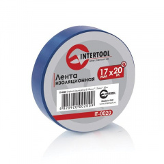 Лента изоляционная 0,15 мм x 17 мм x 20 м синяя INTERTOOL IT-0020 Черновцы