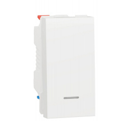 Одноклавишный выключатель Schneider Electric NU310618N с подсветкой (схема 1) 10А 1М (белый) Нововолинськ