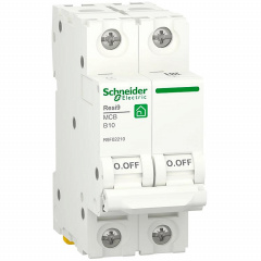 Автоматический выключатель Schneider Electric RESI9 6кА 2P 10A B (R9F02210) Вишневе