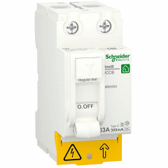 Дифференциальное реле Schneider Electric Resi9 63A 2P 300mA А (R9R65263) Бердичів