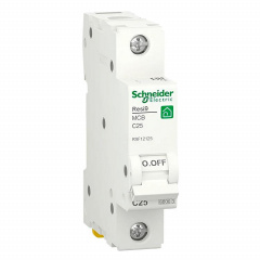 Автоматический выключатель Schneider Electric RESI9 6кА 1P 25A C (R9F12125) Київ
