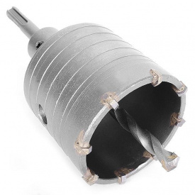 Комплект: свердло корончатое по бетону 65 мм+Перехідник SDS Plus 100мм INTERTOOL SD-7065