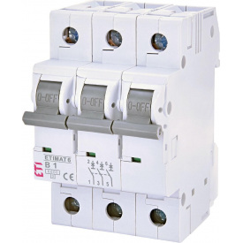 Автоматический выключатель ETI 002115509 ETIMAT 6 3p B 1А (6 kA)