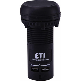 Моноблочная утопленная кнопка ETI 004771453 ECF-10-C (1NO черная)