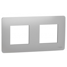 Двухпостовая рамка Schneider Electric NU200430 (алюминий)